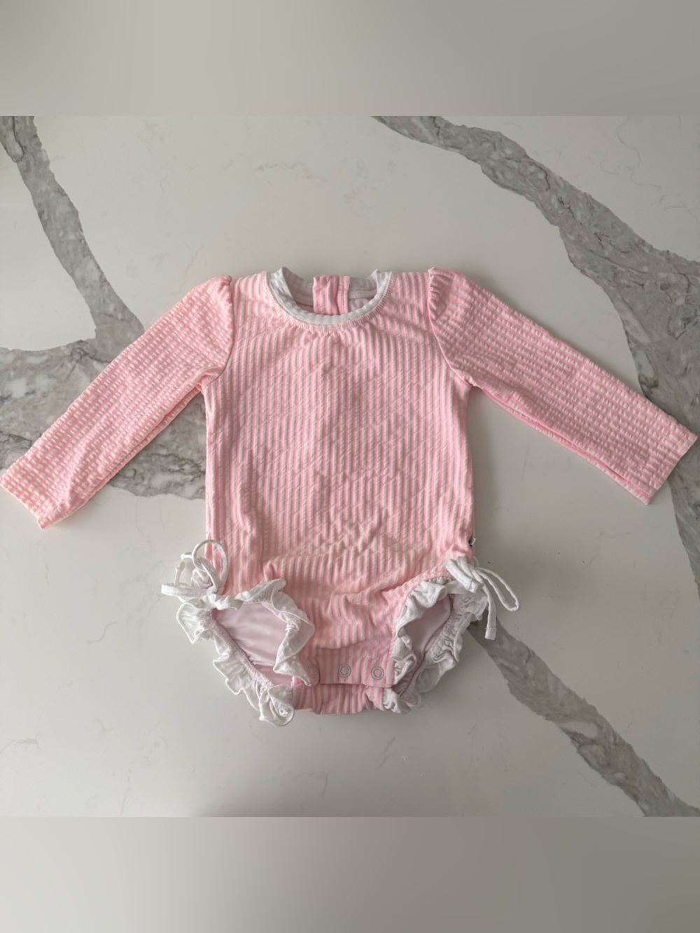 Caden Lane Baby Girl One Piece Rash Guard (6-12 months)